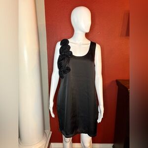 Ted Baker-Black Sleeveless Dress with Floral Detail. Size 3 or US 8